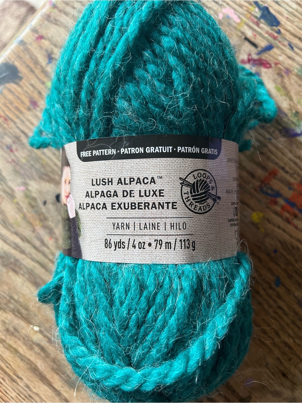 Loops & Threads Lush Alpaca Yarn in color Peacock - discontinued
